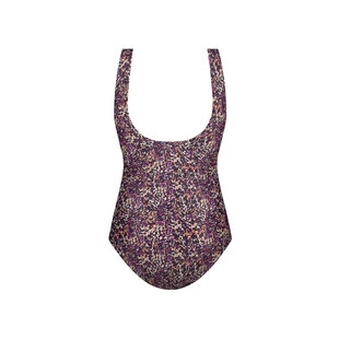 Ten Cate Ladies Correcting Swimsuit Soft Cup Purple Animal Print