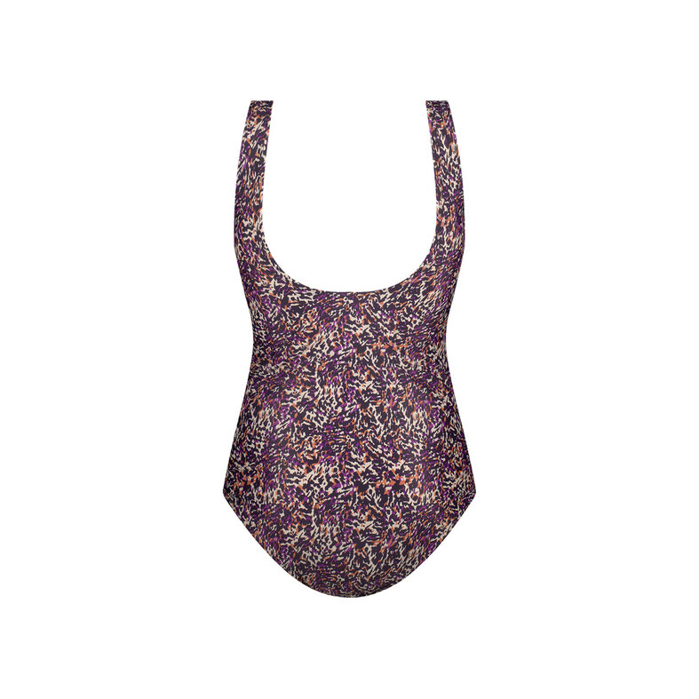 Ten Cate Ten Cate Dames Corrigerend Badpak Soft Cup Paars Dierenprint