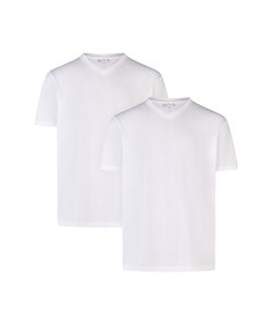 Phil & Co Men's Undershirt Cotton T-shirt V-Neck 2-Pack White