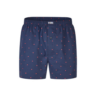 Happy Shorts Wijde Boxershort Heren Met Kleine Rode Hartjes