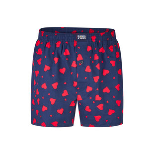 Happy Shorts Wide Boxer Shorts Men With Big Red Hearts