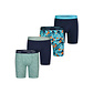 Happy Shorts Happy Shorts Men's Long Legs Boxer Briefs 4-Pack Palm Leaves