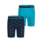 Happy Shorts Happy Shorts Heren Boxershorts Met Lange Pijpen Boxer Briefs Palm Print 2-Pack Blauw