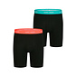 Happy Shorts Happy Shorts Men's Long Legs Boxer Briefs 2-Pack Black