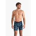 Happy Shorts Happy Shorts Heren Boxershorts Met Lange Pijpen Boxer Briefs Blue Palms Print 2-Pack