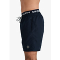 Happy Shorts Happy Shorts Zwemshorts Heren Dubbele Waistband Effen Navy Blauw