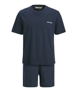 Jack & Jones Heren Korte Shortama Pyjamaset JACEVEREST Donkerblauw
