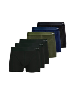 Jack & Jones Men's Boxer Shorts Trunks Plain JACBASIC Bamboo 6-Pack Green/Blue/Black