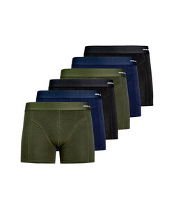 Jack & Jones Men's Boxer Shorts Trunks Plain JACBASIC Bamboo 6-Pack Green/Blue/Black