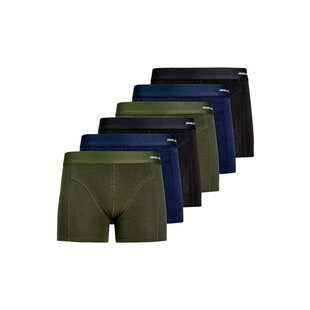 Jack & Jones Men's Boxer Shorts Trunks Plain JACBASIC Bamboo 6-Pack Green/Blue/Black