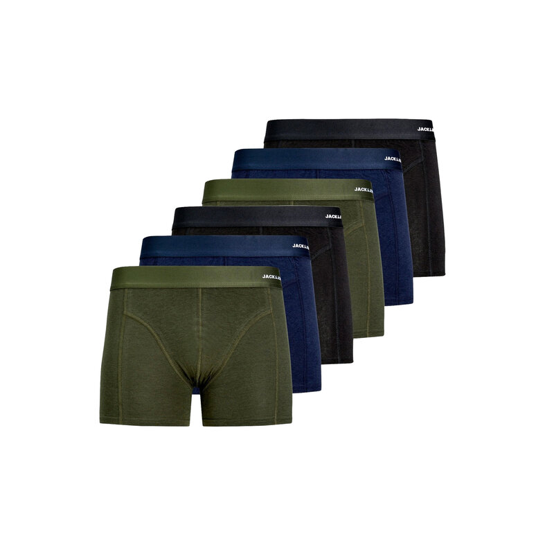 Jack & Jones Jack & Jones Men's Boxer Shorts Trunks Plain JACBASIC Bamboo 6-Pack Green/Blue/Black