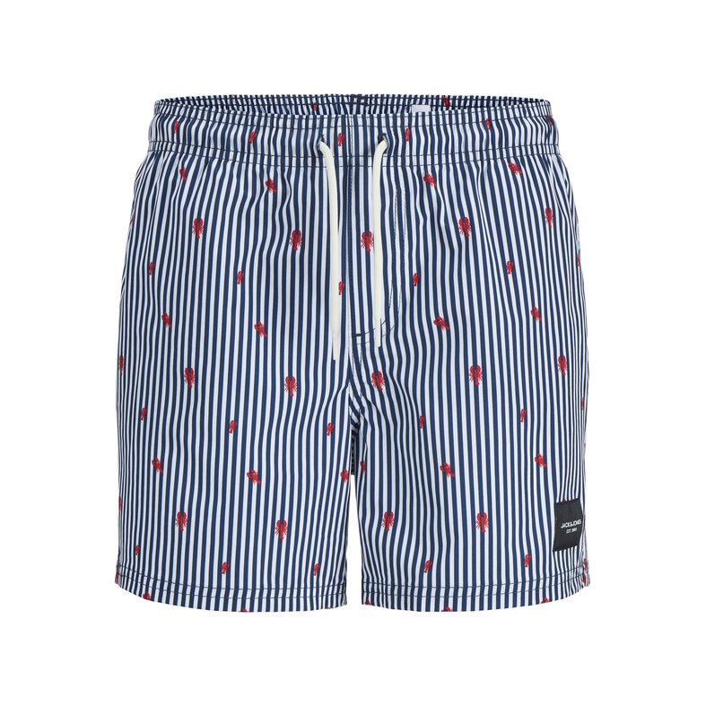 Jack & Jones Junior Jack & Jones Junior Boys Swim Short JPSTMAUI Lobster Blue/White Striped