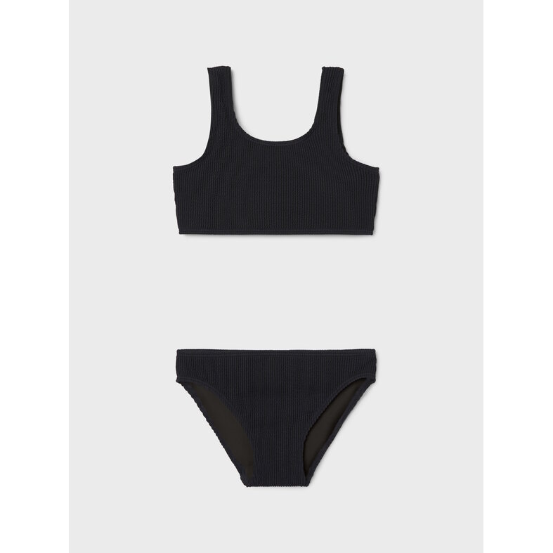 Name It Name It Girls Bikini Set NKFZIBA Striped With Snap Closure Black