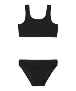 Name It Meisjes Bikini Set NKFZIBA Gestreept Met Kliksluiting Zwart