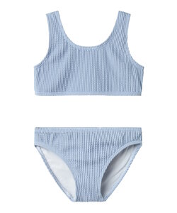 Name It Girls Bikini Set NKFZIBA Striped With Snap Closure Light Blue