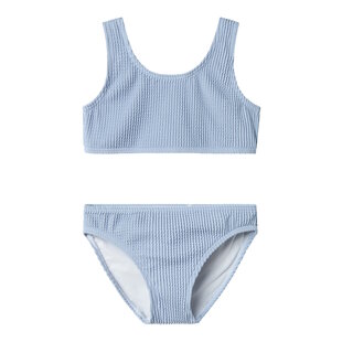 Name It Girls Bikini Set NKFZIBA Striped With Snap Closure Light Blue