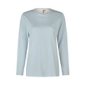 By Louise By Louise Dames Pyjama Set Lang Lichtblauw Gestipt