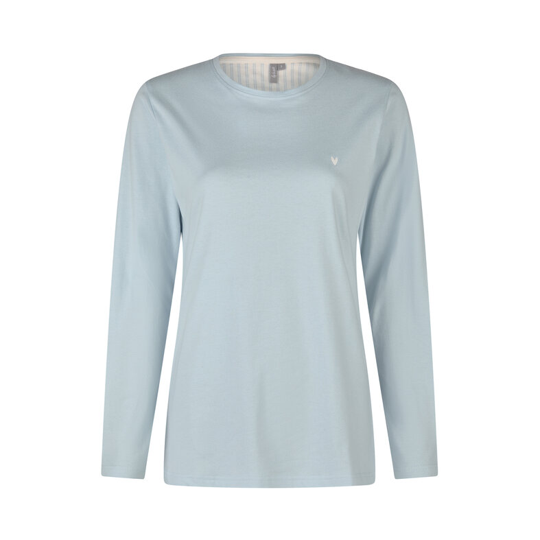 By Louise By Louise Ladies Pyjama Set Long Light Blue Dotted