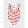 Name It Name It Meisjes Badpak NKFZALEY Gestreept Met V-hals Roze