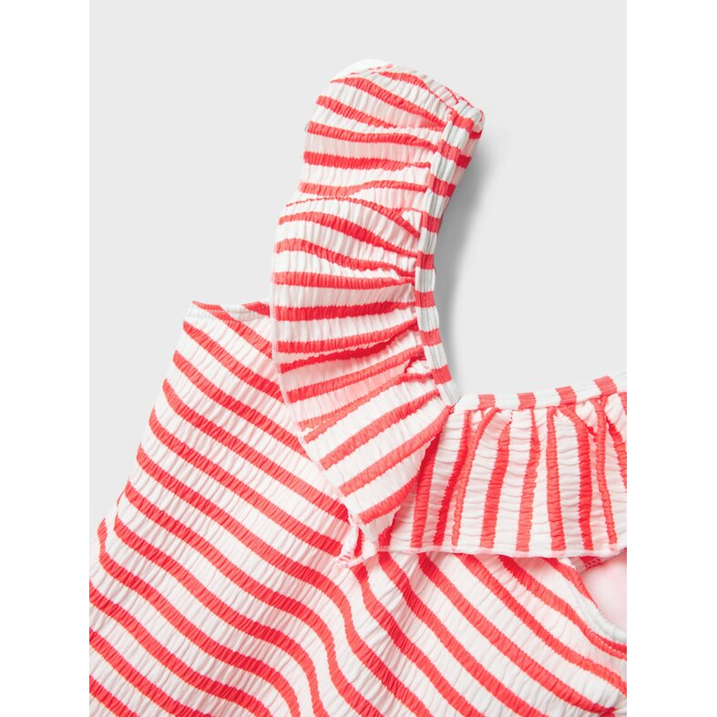 Name It Name It Meisjes Badpak NKFZALEY Gestreept Met V-hals Roze