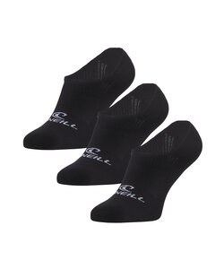 O'Neill Footies Socks Men's/Women's No Show 710003 Black 3-Pack