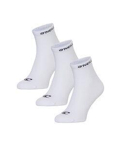 O'Neill Sneakersokken Unisex Quarter 3-Pack Wit