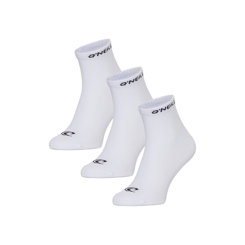 O'Neill O'Neill Sneaker Socks Unisex Quarter 3-Pack White