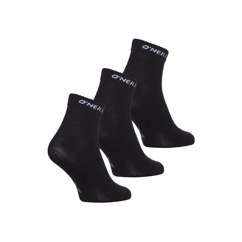 O'Neill O'Neill Sneaker Socks Unisex Quarter 3-Pack Black