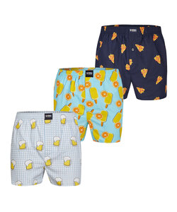 Happy Shorts Wijde Boxershorts Heren Met Print 3-Pack