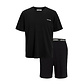 Jack & Jones Jack & Jones Heren Korte Shortama Pyjamaset JACEVEREST Zwart
