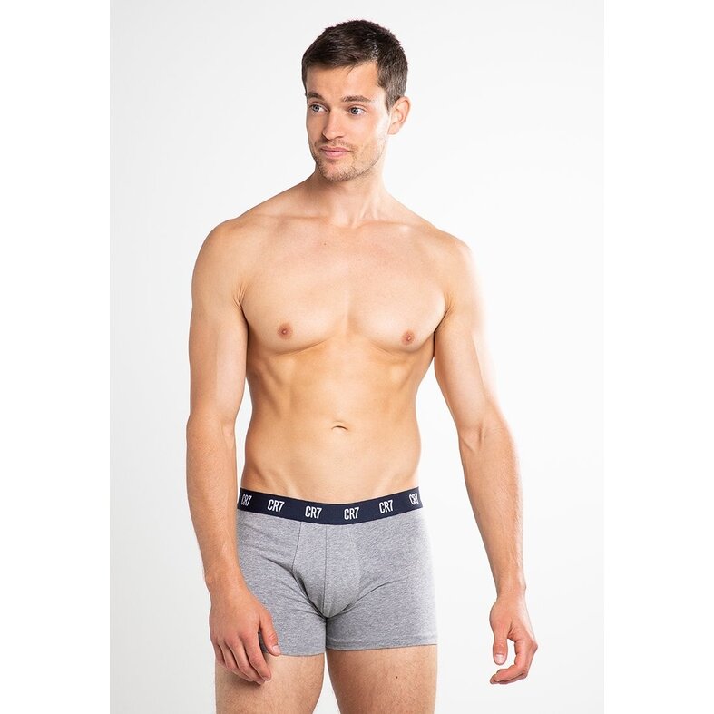CR7 CR7 Men's Boxer Shorts Plain White/Blue/Gray 3-Pack