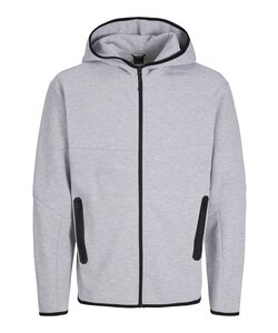 Jack & Jones Men's Hoodie With Zipper JCOFUSION Gray