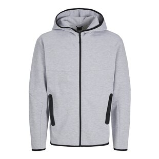 Jack & Jones Heren Hoodie Met Rits JCOFUSION Grijs