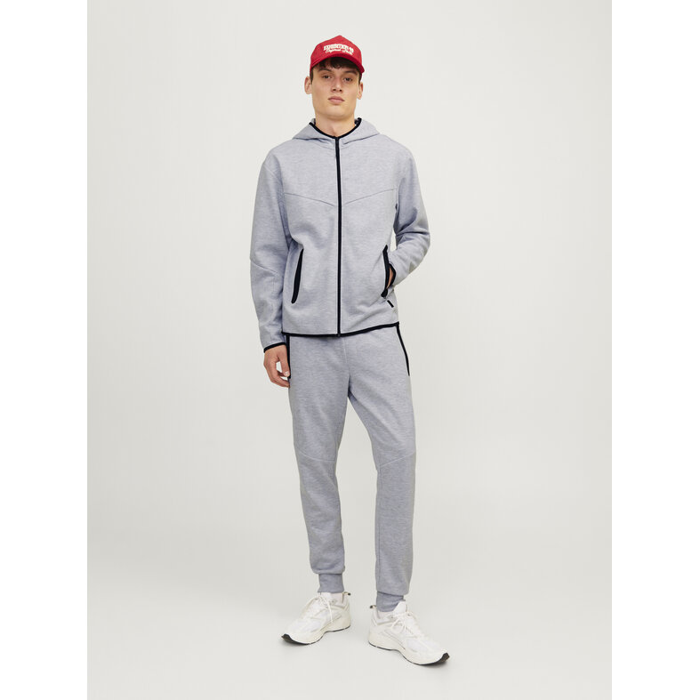 Jack & Jones Jack & Jones Men's Hoodie With Zipper JCOFUSION Gray