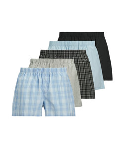 Jack & Jones Heren Wijde Boxershorts Geweven Katoen JACMILANO 5-Pack