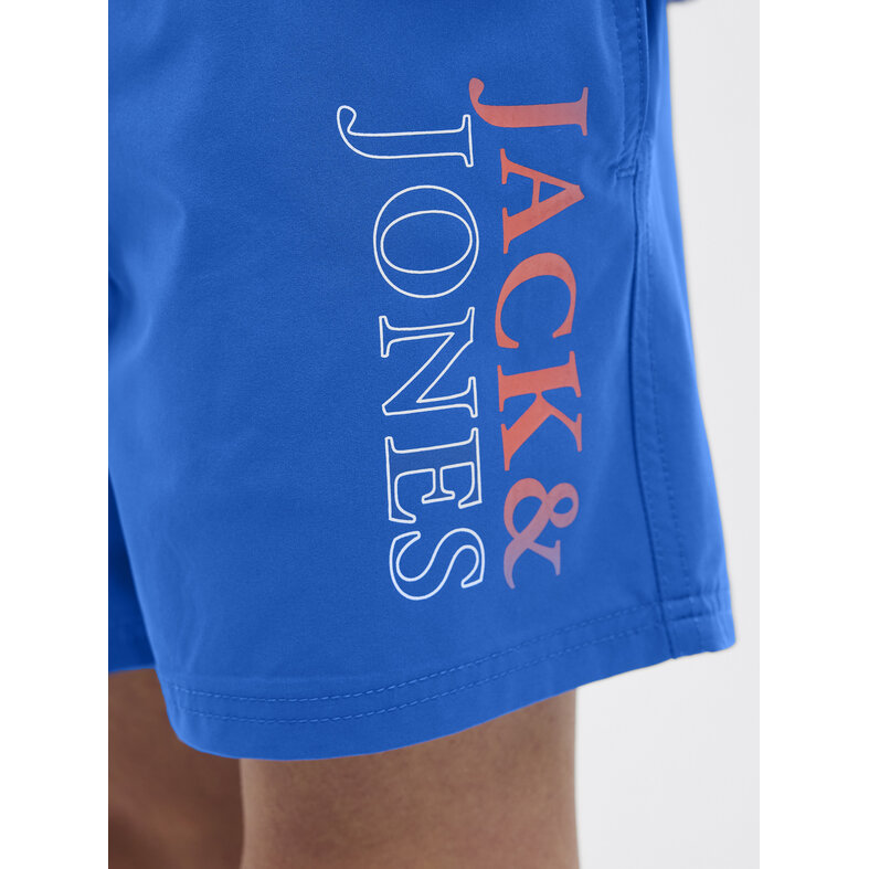 Jack & Jones Junior Jack & Jones Junior Zwemshort JPSTMAUI Double Logo Effen Blauw
