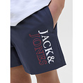 Jack & Jones Junior Jack & Jones Junior Zwemshort JPSTMAUI Double Logo Effen Donkerblauw