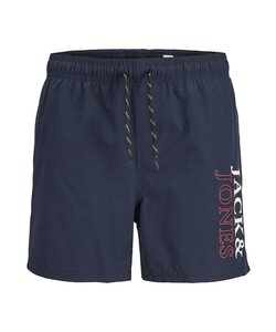 Jack & Jones Junior Swim Short JPSTMAUI Double Logo Plain Dark Blue