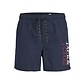 Jack & Jones Junior Jack & Jones Junior Swim Short JPSTMAUI Double Logo Plain Dark Blue