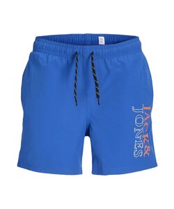 Jack & Jones Junior Swim Short JPSTMAUI Double Logo Plain Blue