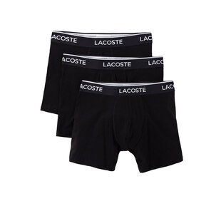 Lacoste Classic Boxer Shorts Men Black Trunks 3-Pack