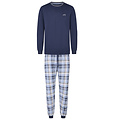 Phil & Co Phil & Co Heren Pyjama Set Lang Blauw Geruit