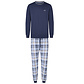 Phil & Co Phil & Co Heren Pyjama Set Lang Blauw Geruit