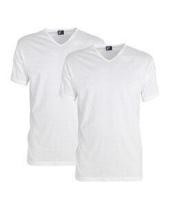 Alan Red Heren Ondershirt VERMONT Stretch T-shirt V-Hals 2-Pack Wit
