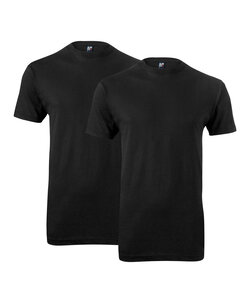 Alan Red Heren Ondershirt VIRGINIA T-shirt Ronde Hals 2-Pack Zwart