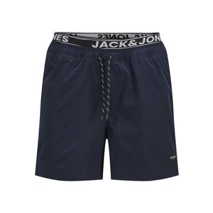 Jack & Jones Junior Swim Shorts Boys JPSTMAUI Double Waistband Dark Blue