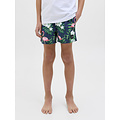 Jack & Jones Junior Jack & Jones Junior Jongens Zwemshort JPSTMAUI Gebloemde Flamingo Print