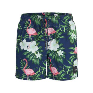 Jack & Jones Junior Boys Swim Short JPSTMAUI Floral Flamingo Print