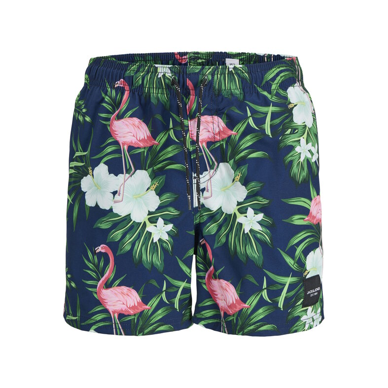 Jack & Jones Junior Jack & Jones Junior Boys Swim Short JPSTMAUI Floral Flamingo Print