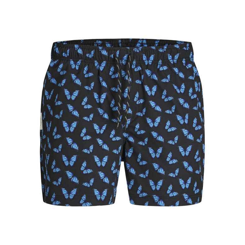 Jack & Jones Junior Jack & Jones Junior Boys Swim Short JPSTMAUI Butterfly Print Black/Blue
